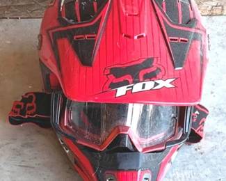 46 - Fox Motorcross Helmet w/Goggles - Sz Adult Large
