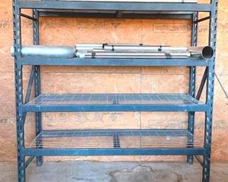 129 - Heavy Duty Metal Shelf (Contents not Included) 74" x 80" x 26"
