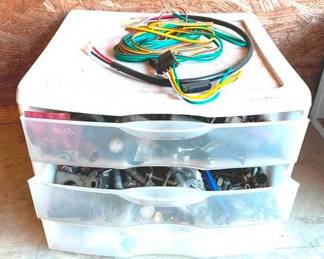 21 - Plastic Storage Bin with Contents

