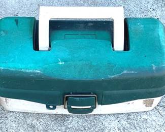167 - Tackle Box w / Tackle - 14" x 6" x 7"
