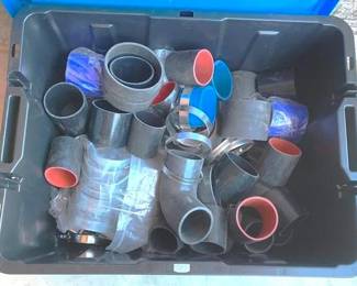 15 - Plastic Tote with Assorted Pipe Fittings
