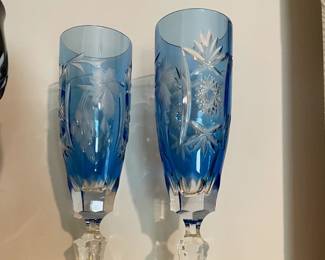 Nachtmann Traube Blue Champagne Flutes