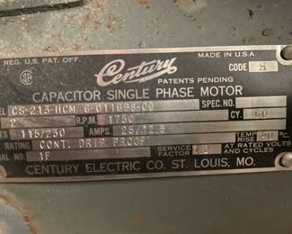 Still Researching-- but looks Clean/good--Century Capacitor Single Phase Motor