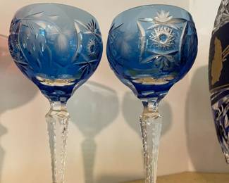 Nachtmann Traube Blue Wine Glasses