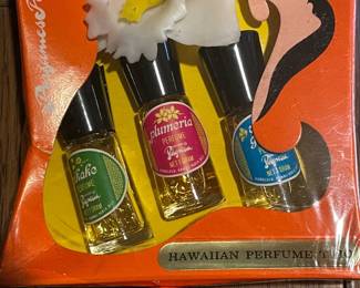 1960/70's? Hawaiian Perfume in Original, Unopened Packaging--Art in Advertising!