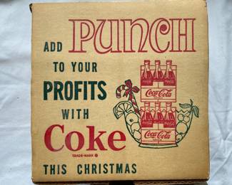 Cool Coca Cola Coke Punch Glasses--Set of Four in 1960's? Display Box. Rare Coke Collectible?