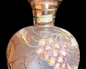 Handpainted West German Glass Decanter