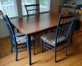 Kitchen table and four chairs. $60 table, Captain chairs $20 each x 2 and side chairs $10 each x2 due to fabric wear ....or $120 for whole set