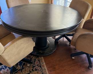 Game table flip for poker table 4 chairs