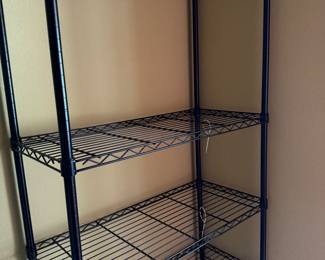 Metal shelves