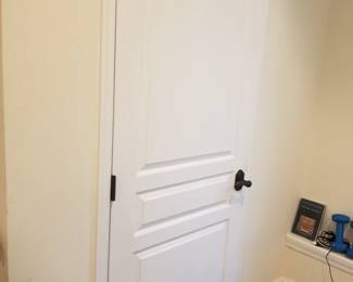 Updated interior doors with custom hardware