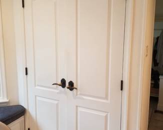 Updated interior doors with custom hardware