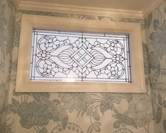Leaded glass interior window