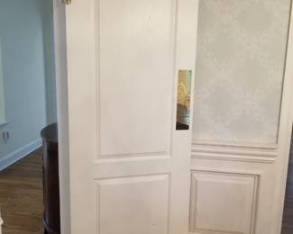 Swing door with brass hardware - two available