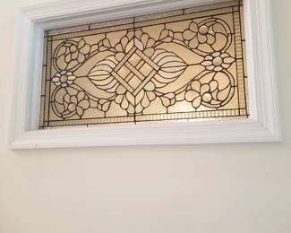 Leaded glass interior window