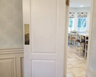 Swing door with brass hardware - two available