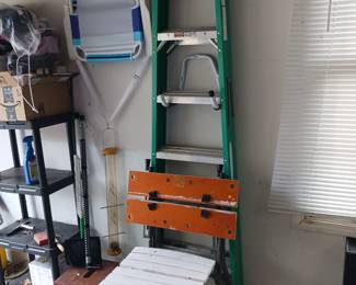 Composite 6 ft ladder portable work table