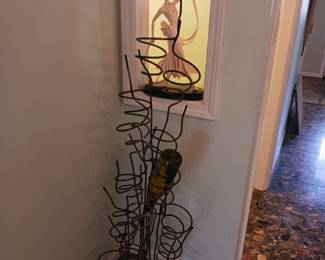 Abstract wire wine rack