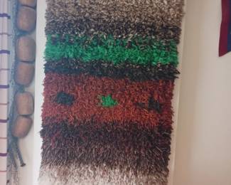 Hook rug wall decoration