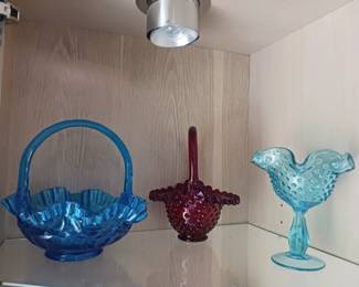 Fenton art glass hobnail