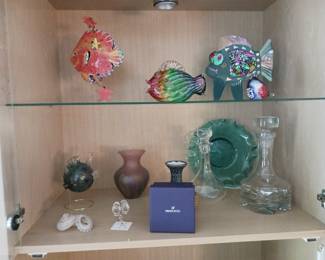 Art glass fish collection