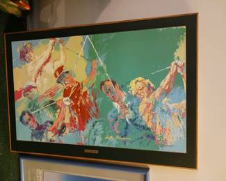 LeRoy Neiman golfing lithograph famous golfers Arnold Palmer