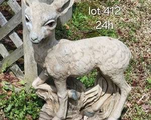 Vintage concrete deer statue