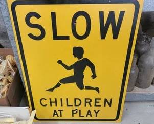 Single sided metal sign