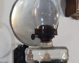 Antique oil lamp wall sconce, all original