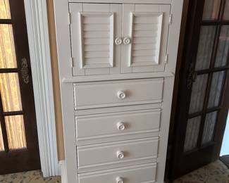 Tall white dresser