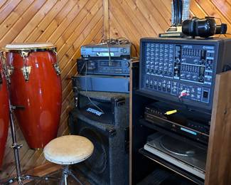 Electronics Amp $150 Turntable $100 Tower speakers $400 Center speaker $400