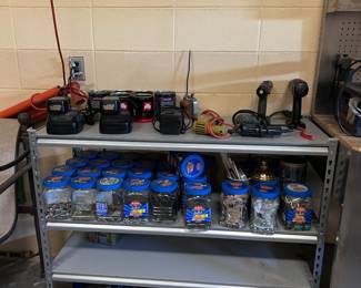 Hardware, tools, garage shelving