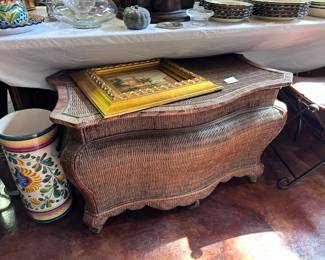 Wicker storage chest