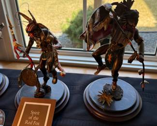 FRANKLIN MINT NATIVE AMERICAN BRONZE SCULPTURE 