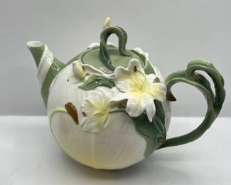 Lot 2 | Pier 1 Imports Ginger LIly Porcelain Teapot