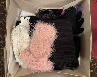 Lot 317 | Box of Scarves, Gloves, Hats Winterwear