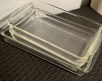 Lot 220 | Older Chippy Handle FireKing Baking Pans