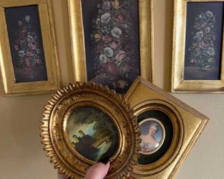 Lot 101 | Midcentury Italian Gilded Wall Art Minis
