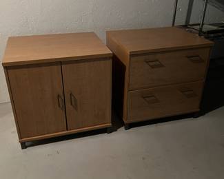 Lot 135 | Pair of Stylish Filing Cabinet & Cabinet