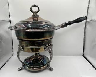 Lot 60 | Silverplate Chafing Dish w Handle Vintage