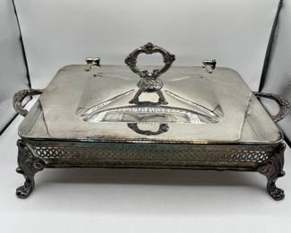 Lot 63 | 13x9" Silverplate Server needs Pyrex