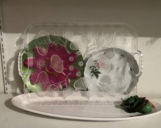Lot 212 | Vintage Plastic Tray, Ceramic Tray Platter