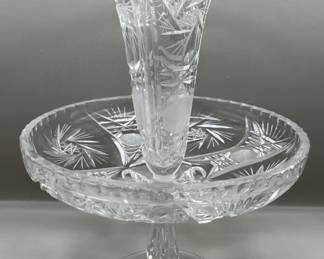 Lot 23 | Vintage Cut Crystal Pedestal Stand Vase