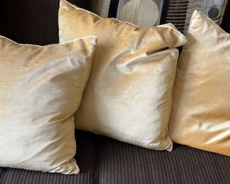 Lot 113 | (3) Down Filled Gold Throw Pillows