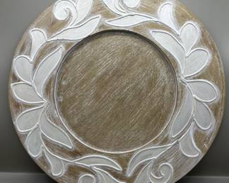 Lot 30 | 14" Whitewash Wood Decorative Plate