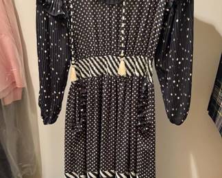 Lot 161 | Vintage Polyester Georgette Funky Boho Dress