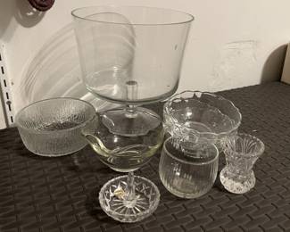 Lot 218 | Glass Trifle Dish, Vintage Bowls, Vase Ring