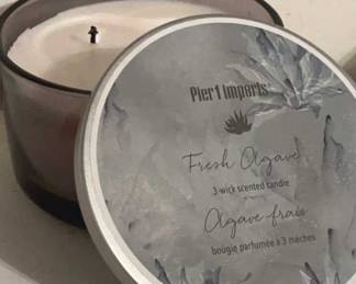 Lot 205 | Pier 1 Fresh Agave Three Wick Candle