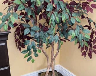 Lot 104 | Faux Ficus Topiary in Pot Artificial Tree