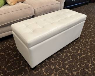 Lot 98 | Leatherette Upholstered Storage Ottoman Footstool